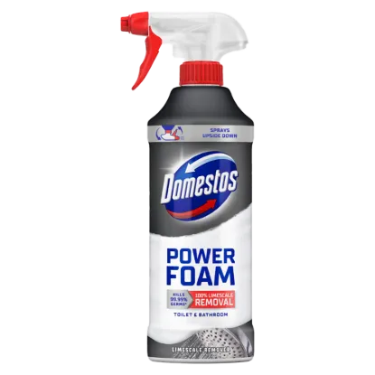 Domestos Power Foam WC és fürdőszoba tisztító hab 435 ml Vízkőoldó termékhez kapcsolódó kép