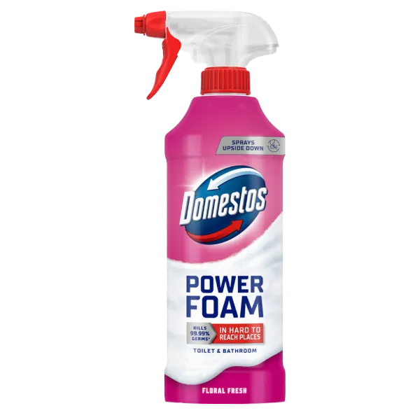Domestos Power Foam WC és fürdőszoba tisztító hab 435 ml Floral Fresh termékhez kapcsolódó kép