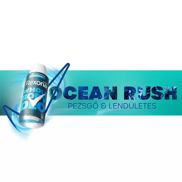 Rexona Men Whole Body Ocean Rush dezodor 150 ml termékhez kapcsolódó kép