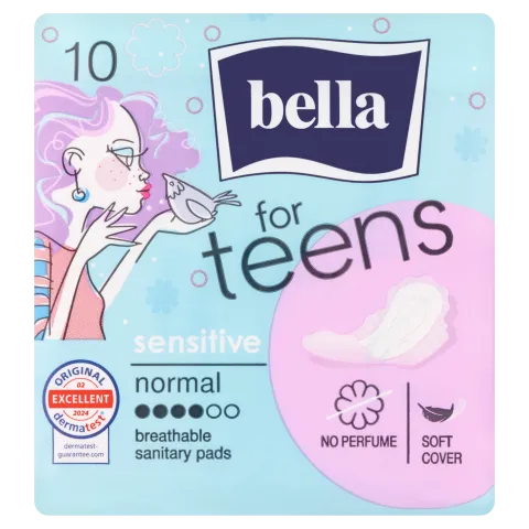 Bella For Teens Sensitive illatmentes, ultravékony egészségügyi betét 10 db termékhez kapcsolódó kép