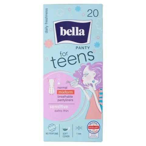 Bella For Teens Sensitive illatmentes ultravékony tisztasági betét 20 db termékhez kapcsolódó kép