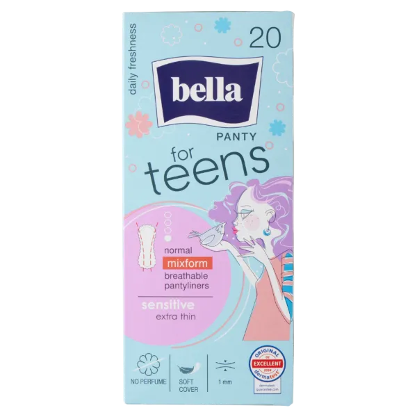 Bella For Teens Sensitive illatmentes ultravékony tisztasági betét 20 db termékhez kapcsolódó kép