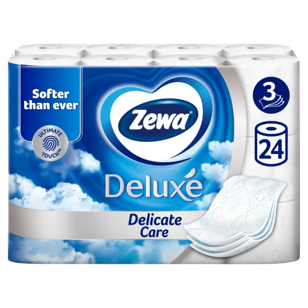 Zewa Deluxe Delicate Care toalettpapír 3 rétegű 24 tekercs termékhez kapcsolódó kép