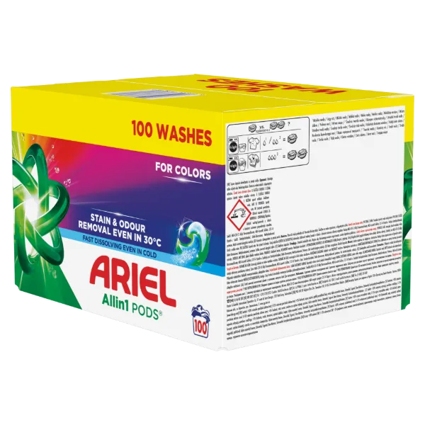 Ariel Allin1 PODS Folyékony Mosókapszula Színes Ruhákhoz, 100 Mosáshoz termékhez kapcsolódó kép