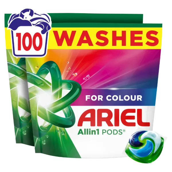 Ariel Allin1 PODS Folyékony Mosókapszula Színes Ruhákhoz, 100 Mosáshoz termékhez kapcsolódó kép