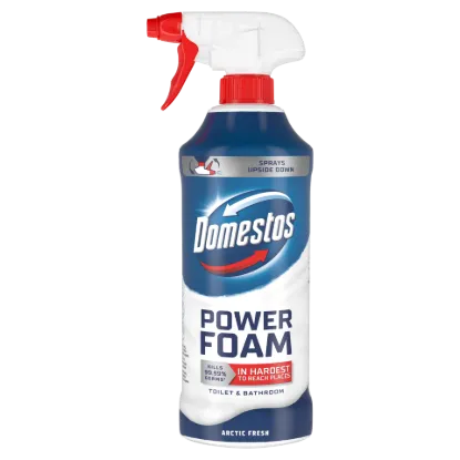 Domestos Power Foam Arctic Fresh WC és fürdőszoba tisztító és fertőtlenítő hab 435 ml termékhez kapcsolódó kép