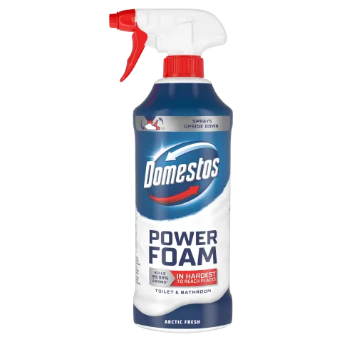 Domestos Power Foam Arctic Fresh WC és fürdőszoba tisztító és fertőtlenítő hab 435 ml termékhez kapcsolódó kép