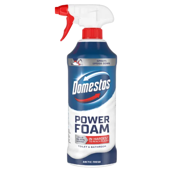 Domestos Power Foam Arctic Fresh WC és fürdőszoba tisztító és fertőtlenítő hab 435 ml termékhez kapcsolódó kép