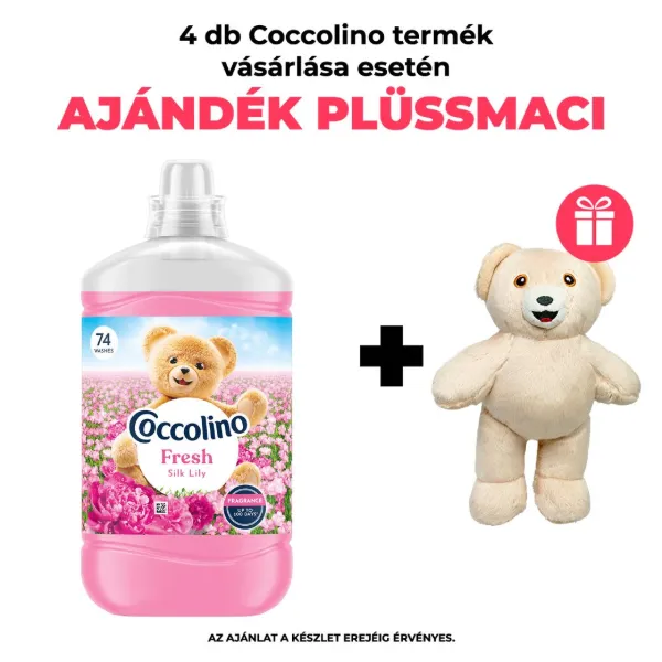 Coccolino Fresh Silk Lily öblítőkoncentrátum 74 mosás 1702 ml termékhez kapcsolódó kép