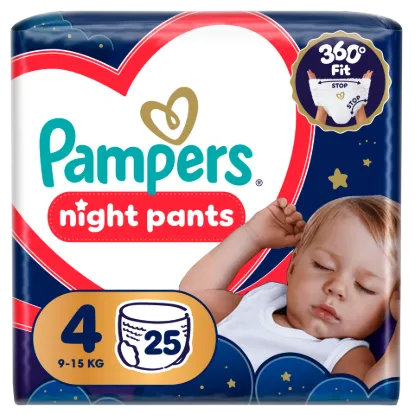 Pampers Night Bugyipelenka, Méret: 4, 25 db Pelenka, 9kg-15kg termékhez kapcsolódó kép