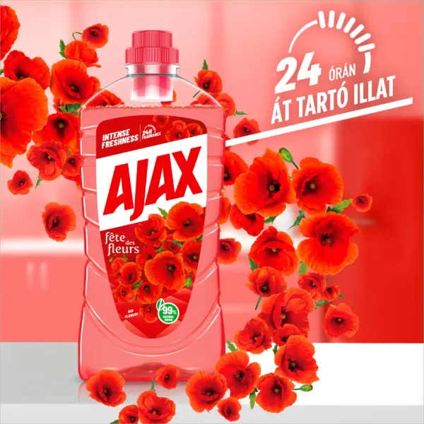 Ajax Flower Fiesta Pipacs Piros általános tisztítószer 1000 ml termékhez kapcsolódó kép