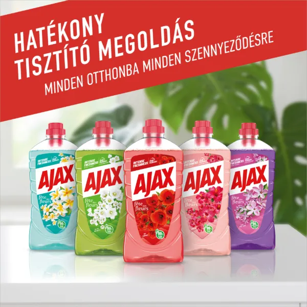 Ajax Flower Fiesta Pipacs Piros általános tisztítószer 1000 ml termékhez kapcsolódó kép