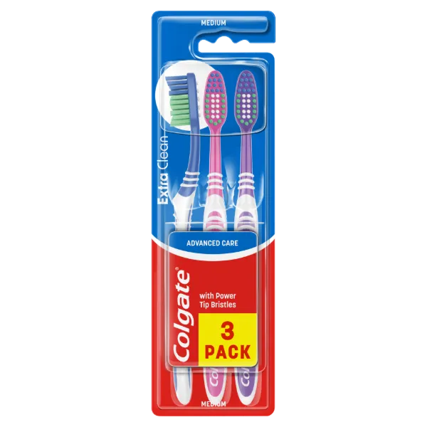 Colgate Extra Clean közepes fogkefe 3 db termékhez kapcsolódó kép