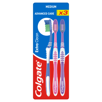 Colgate Extra Clean közepes fogkefe 3 db termékhez kapcsolódó kép