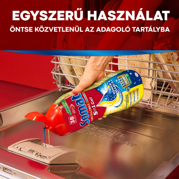 Somat Excellence Premium Power & Pearls gépi mosogatószer gél 38 mosogatás 684 ml termékhez kapcsolódó kép