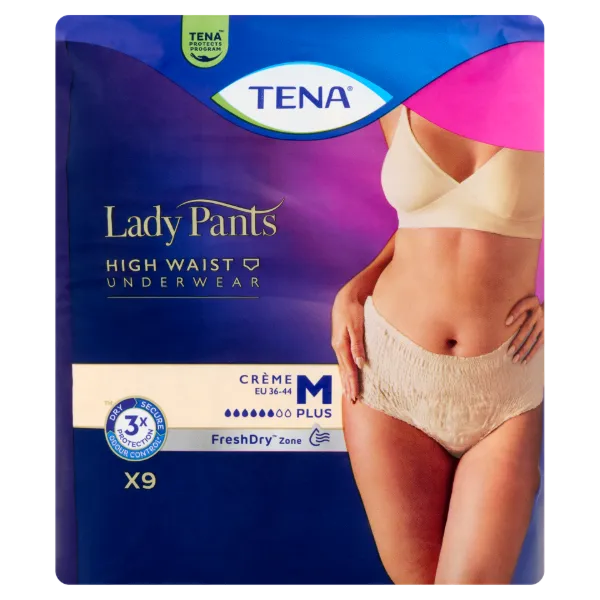 Tena Lady Pants Crème inkontinencia fehérnemű magasított derékrésszel M 9 db termékhez kapcsolódó kép