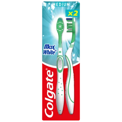 Colgate fogkefe 2db Max White Medium közepes sörtékkel termékhez kapcsolódó kép