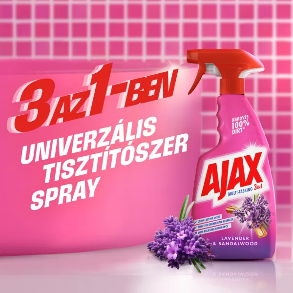 Ajax Relaxing Lavender & Sandalwood Univerzális Tisztítószer Spray 500ml termékhez kapcsolódó kép