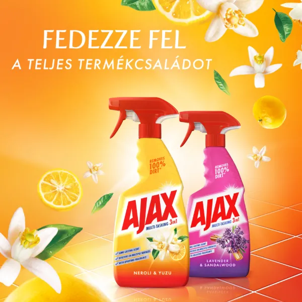 Ajax Relaxing Lavender & Sandalwood Univerzális Tisztítószer Spray 500ml termékhez kapcsolódó kép