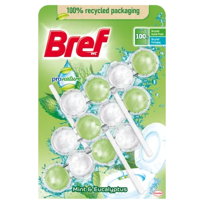 Bref ProNature Mint & Eucalyptus WC frissítő 3 x 50 g termékhez kapcsolódó kép