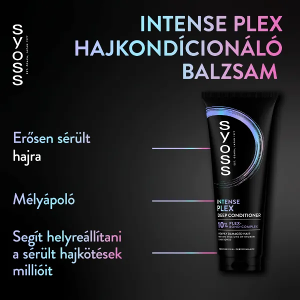 Syoss Intense Plex mélykondicionáló hajbalzsam 250 ml termékhez kapcsolódó kép