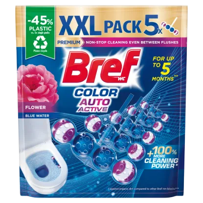 Bref Color Auto Active Flower XXL WC frissítő 5 x 50 g (250 g) termékhez kapcsolódó kép