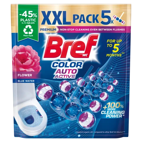Bref Color Auto Active Flower XXL WC frissítő 5 x 50 g (250 g) termékhez kapcsolódó kép