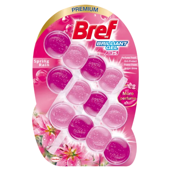 Bref Brilliant Gel Spring Rain WC frissítő 3 x 42 g termékhez kapcsolódó kép