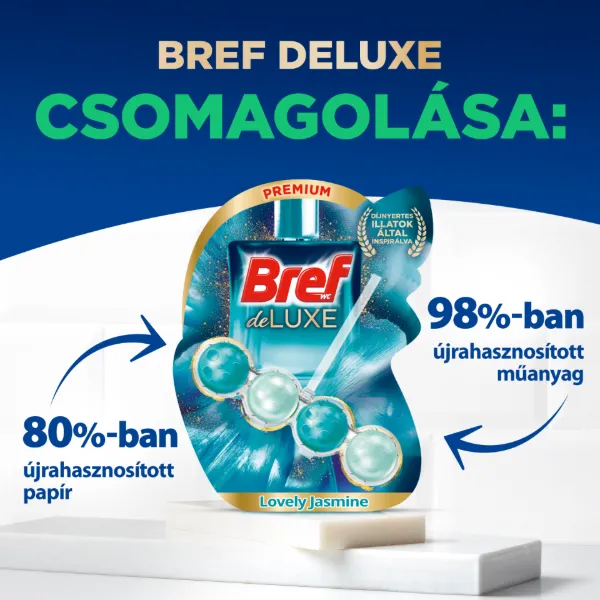 Bref DeLuxe Lovely Jasmine WC frissítő 3 x 50 g termékhez kapcsolódó kép