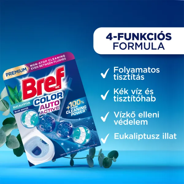 Bref Color Auto Active Eucalyptus WC frissítő 5 x 50 g (250 g) termékhez kapcsolódó kép