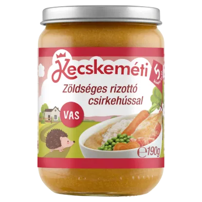 Kecskeméti zöldséges rizottó csirkehússal bébiétel 5 hónapos kortól 190 g termékhez kapcsolódó kép
