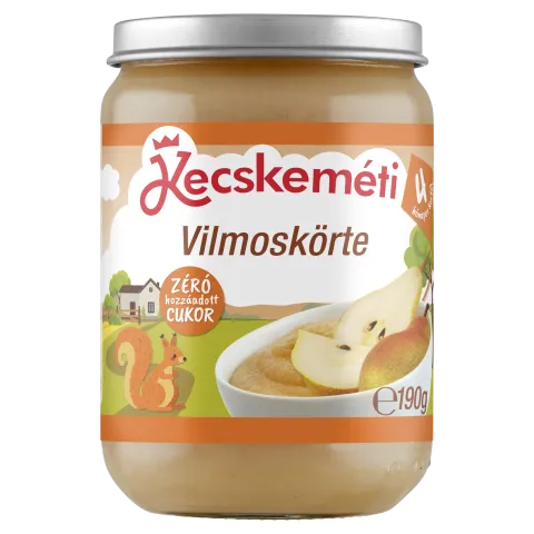 Kecskeméti vilmoskörte bébidesszert 4 hónapos kortól 190 g termékhez kapcsolódó kép