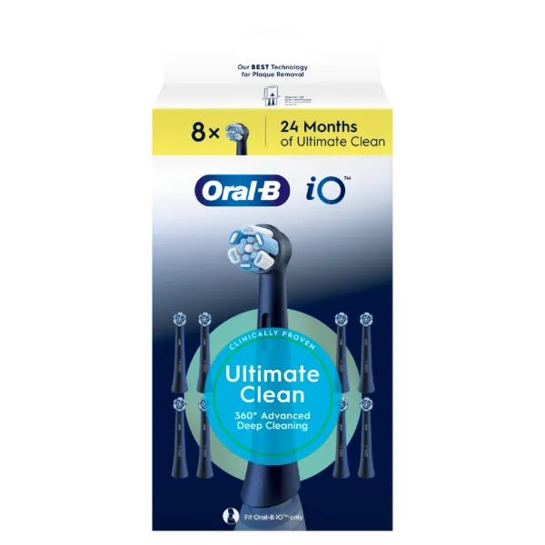 Oral-B iO Series Ultimate Clean, Fekete, Eredeti Fogkefefej, CrissCross Sörték, 8 termékhez kapcsolódó kép