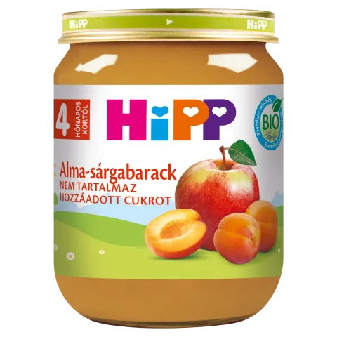 HiPP bio alma-sárgabarack bébidesszert 4 hónapos kortól 125 g termékhez kapcsolódó kép