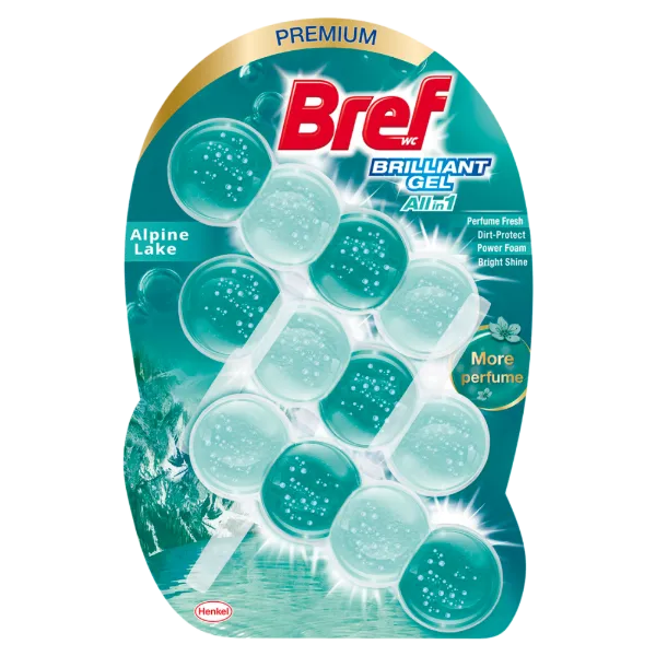 Bref Brilliant Gel Alpine Lake WC frissítő 3 x 42 g termékhez kapcsolódó kép