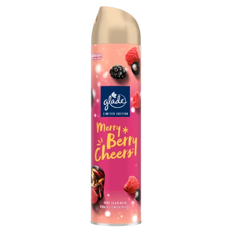 Glade légfrissítő aeroszol 300ml Merry Berry Cheers Forralt bor és piros bogyós gyümölcsök illata termékhez kapcsolódó kép