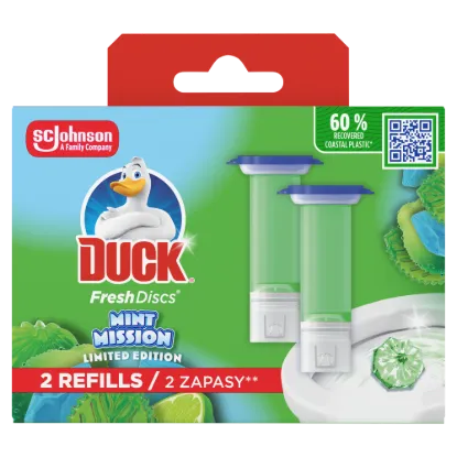 Duck Fresh Discs zselés WC-öblítő korong utántöltő 2x36ml Mint Mission termékhez kapcsolódó kép
