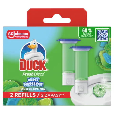 Duck Fresh Discs zselés WC-öblítő korong utántöltő 2x36ml Mint Mission termékhez kapcsolódó kép