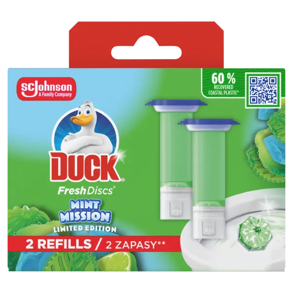 Duck Fresh Discs zselés WC-öblítő korong utántöltő 2x36ml Mint Mission termékhez kapcsolódó kép