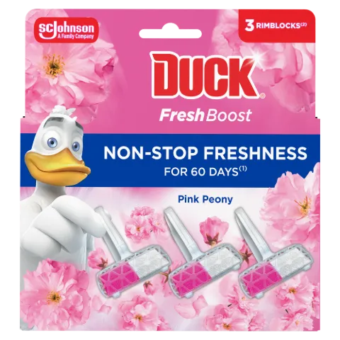 Duck Fresh Boost WC-öblítő rúd 3x16g Pink Peony termékhez kapcsolódó kép