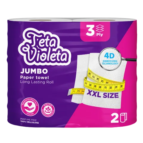 Violeta háztartási papírtörlő JUMBO XXL prémium 3 réteg/2 tekerecs termékhez kapcsolódó kép
