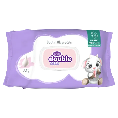 VIOLETA Double Care popsitörlő 72db  (14/#) termékhez kapcsolódó kép