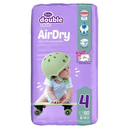 Violeta Double Care Air Dry Nadrágpelenka 4-es méret (7-18 kg) 60db + 40db ajándék törlőkendő termékhez kapcsolódó kép
