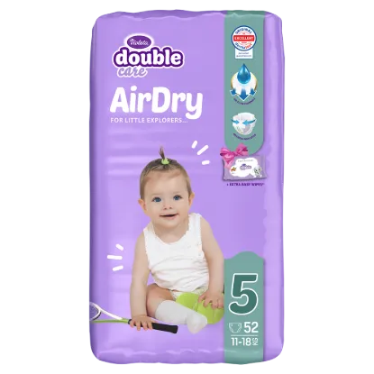 Violeta Double Care Air Dry Nadrágpelenka 5-ös méret (11-25 kg) 52db + 40db ajándék törlőkendő termékhez kapcsolódó kép