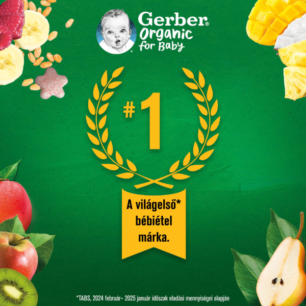 GERBER ORGANIC GYUMOLCSPURE MANGO 4+ HO 80 g termékhez kapcsolódó kép