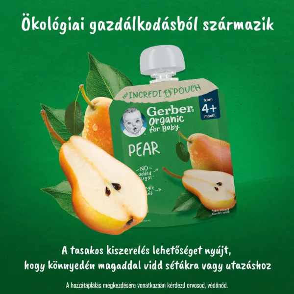 Gerber bio körte gyümölcspüré 80g termékhez kapcsolódó kép