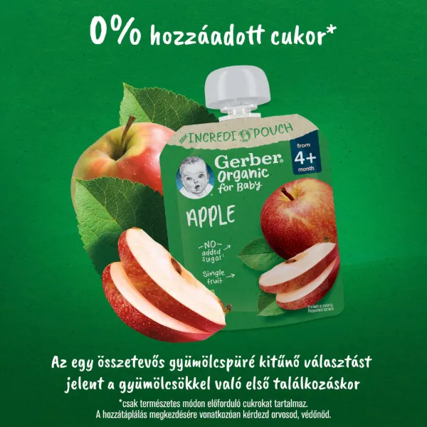 Gerber bio gyümölcspüré alma 80g termékhez kapcsolódó kép