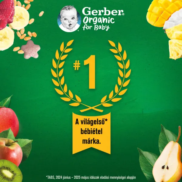 Gerber bio gabonasnack banán-málna 7g termékhez kapcsolódó kép