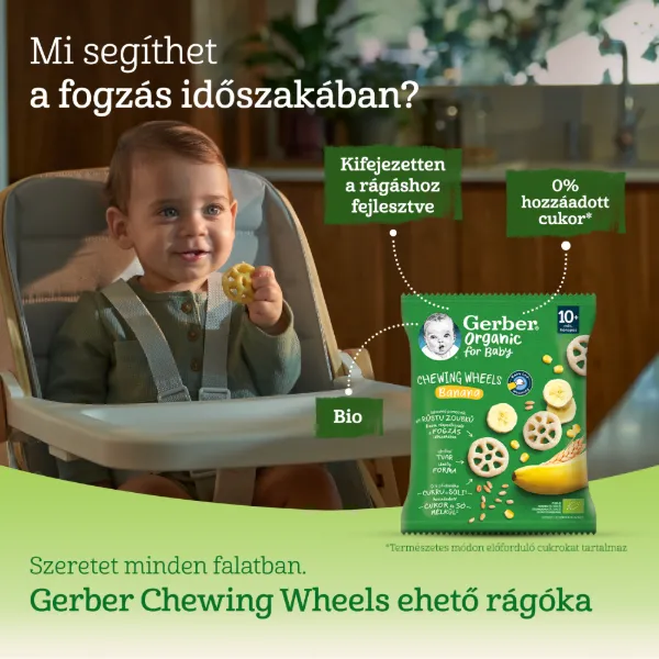 GERBER ORG. CW BIO GABONASCNACK BANANOS 28 g termékhez kapcsolódó kép