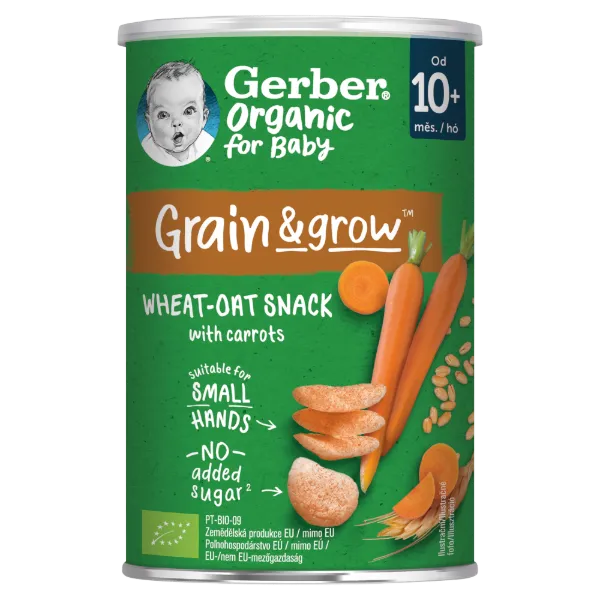 Gerber bio sárgarépás és narancsos bio búza- és zabsnack 10 hónapos kortól 35 g termékhez kapcsolódó kép